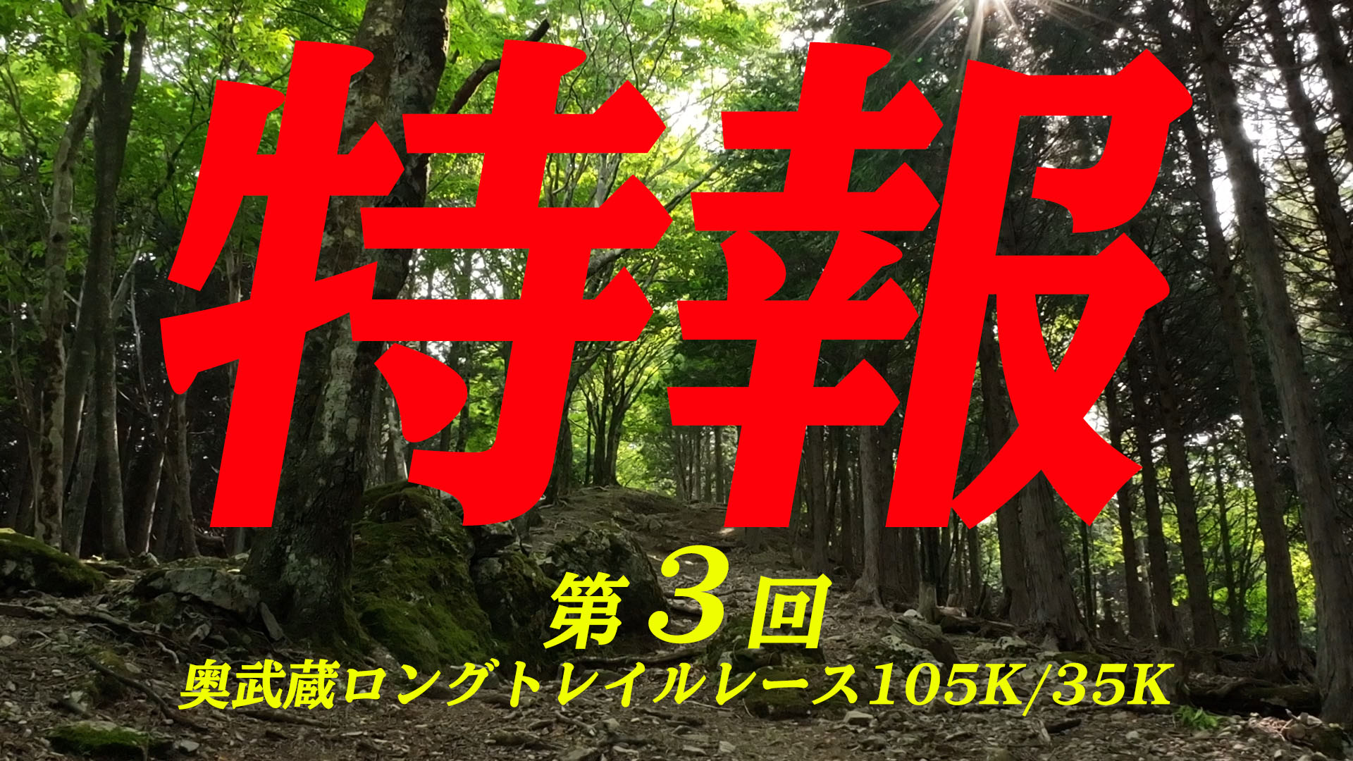 第３回奥武蔵ロングトレイルレースを開催します！